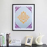 nuoshen 16 Pcs Reusable Mandala Stencils PET Non-Sharp Edges 15x15 cm view 4