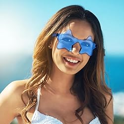 Pibupibu 12 Pack Colorful Star Shaped Sunglasses