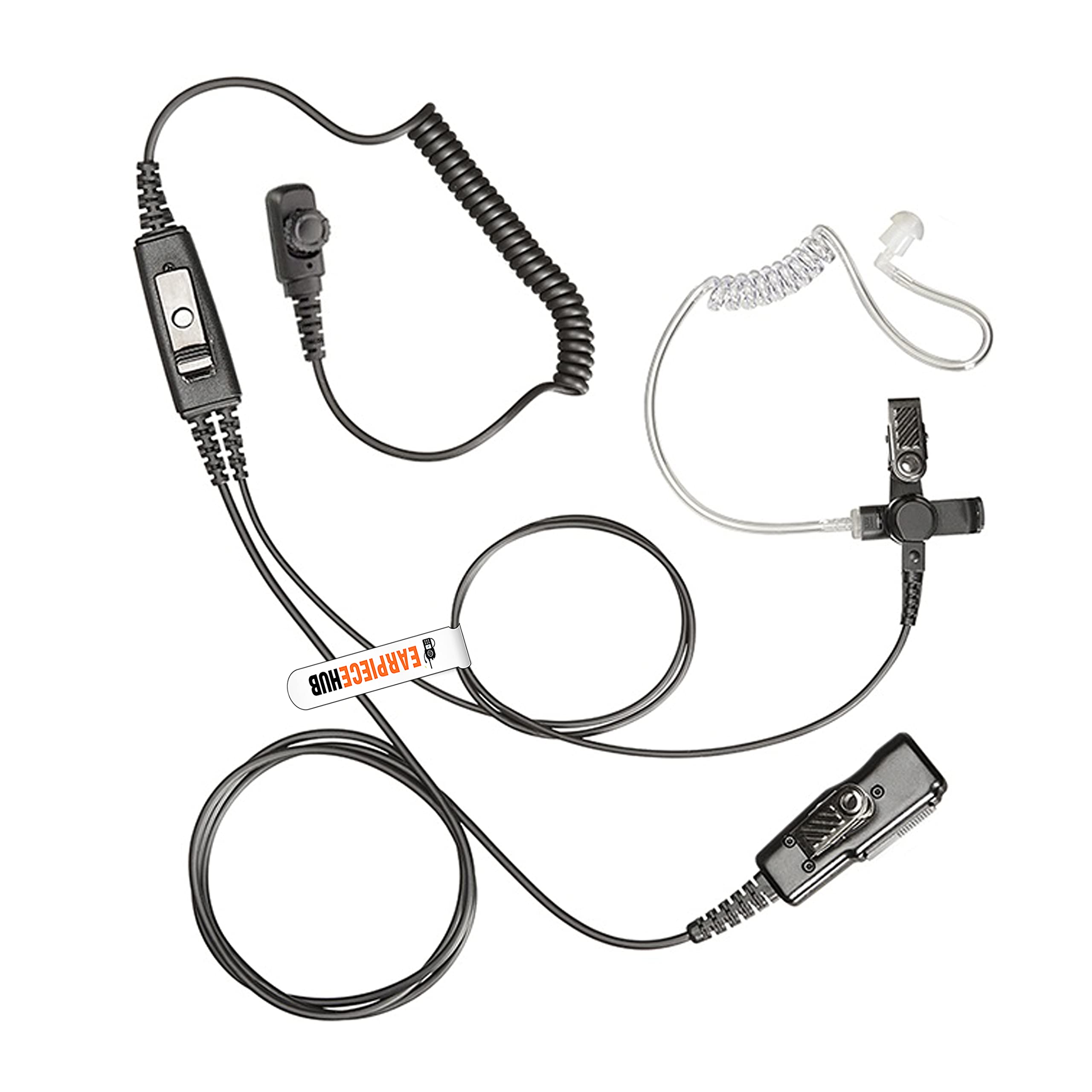 Professional Heavy Duty (PRO-HD) Covert PTT Microphone Earpiece Headset Compatible with Hytera HYT Two WAY Radio PD700, PD702, PD705, PD780, PD782, PD785, PT580H, PT-580