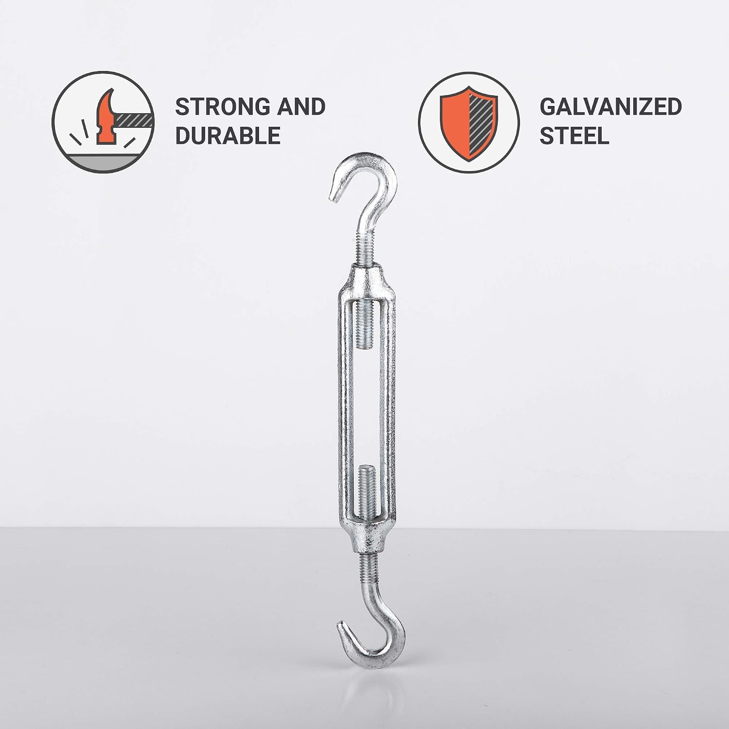 (Pack of 2 pcs) Wire Tensioner 12 x 125 mm Strainer M12 Galvanized Steel DIN 1480 Hook Rope Cable Tension Heavy Duty (2) - Image 3