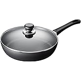 Scanpan Classic 3.25 quarts (11 inch) Nonstick Saute Pan with Lid – Compatible with Gas and Electric Stovetops, Metal Utensil Safe, Oven Safe to 500°F, Dishwasher Safe
