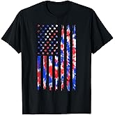 Tie Dye American Flag Men Women Kids Vintage Usa 4th Of July T-Shirt