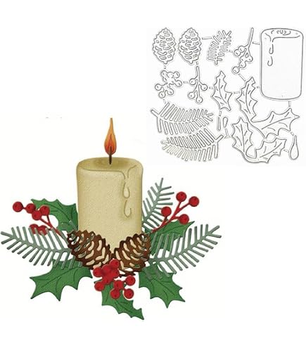 Christmas Ornament Die Cuts for Card Making Snowflake Background