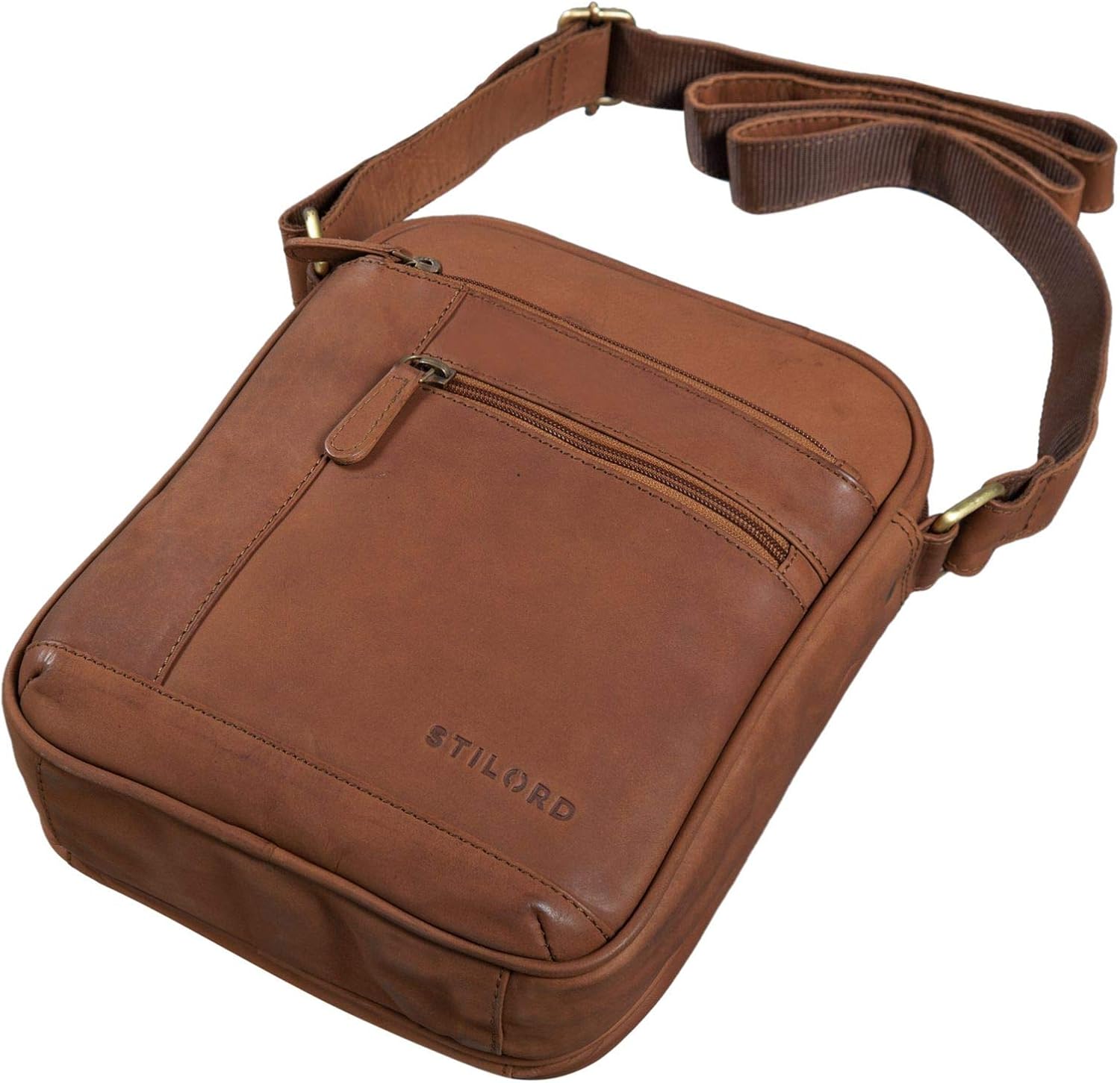 STILORD Sacoche Bandoulière Homme 'Andy' En Cuir Véritable - Vintage - Pour Tablette 11 Pouces
