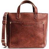 Portland Leather Goods Mini Crossbody Tote Bag for Women – Handmade from the Finest Full-Grain Hides – Adjustable Strap