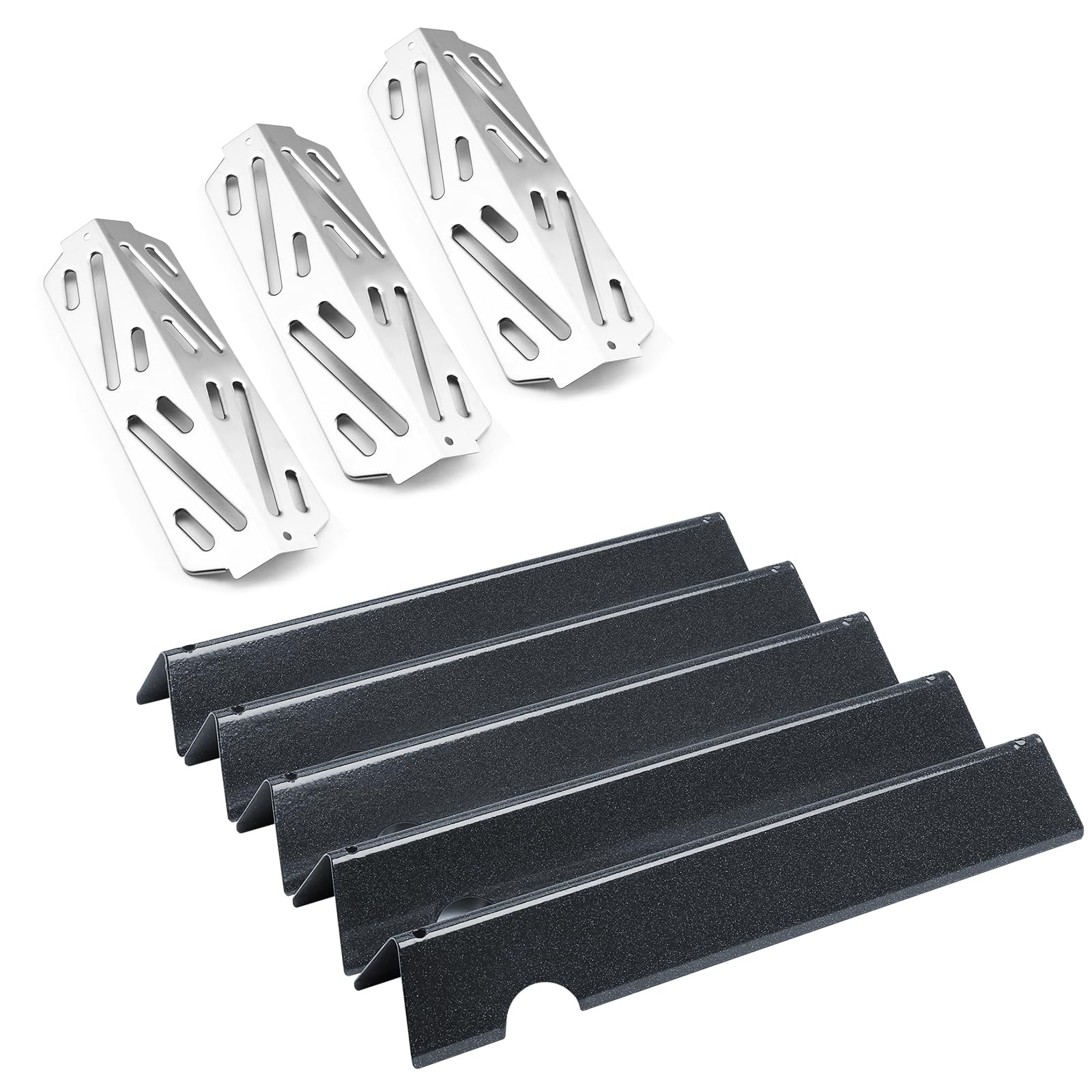 GFTIME Flavorizer Bars & Heat Deflectors for Weber Genesis II/LX 300 Series II E-310, II E-330, II E-335, II S-335, II LX S/E-340 (2017 and Newer), Heat Plates spare parts for Weber 66032 66040