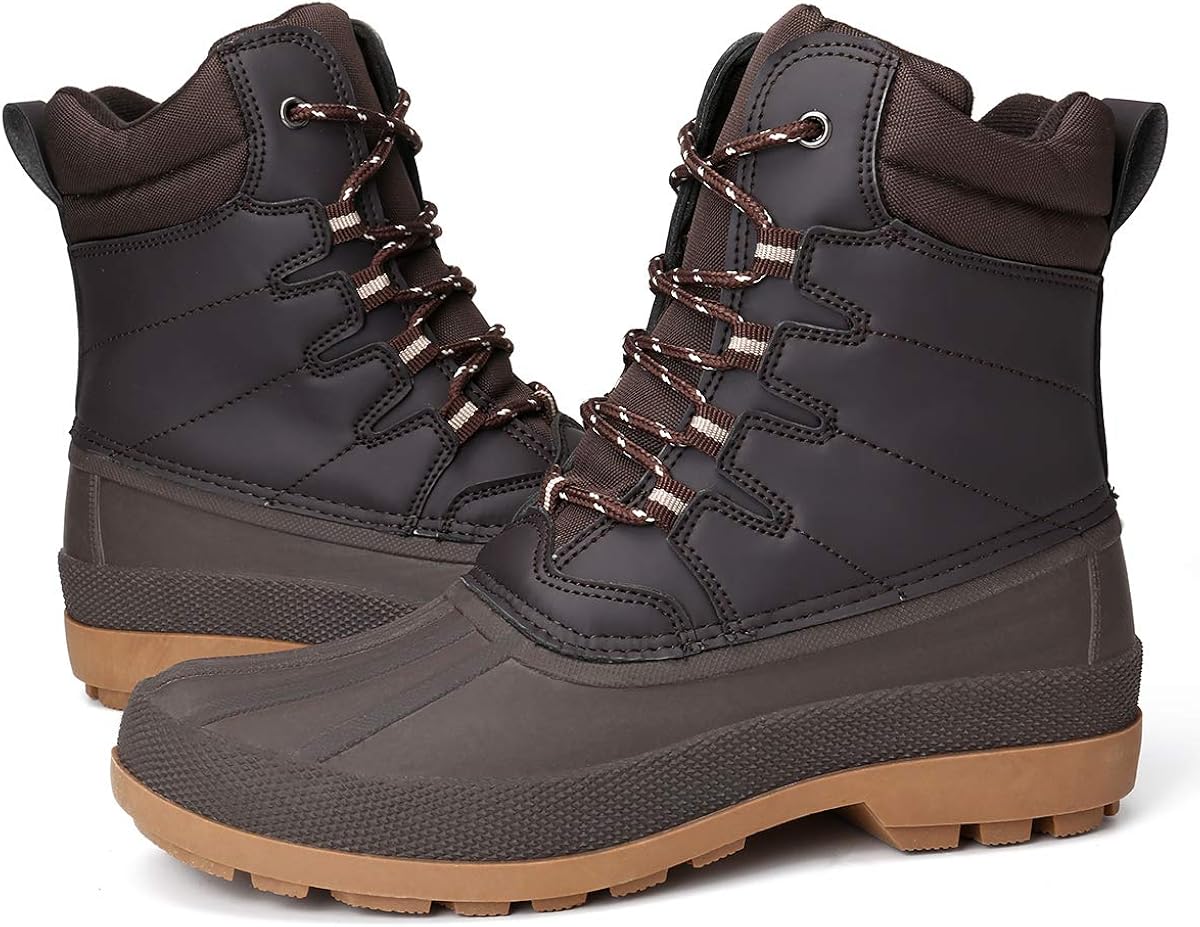 Winterstiefel Herren - Wasserdichte Schneestiefel Mit Rutschfester Sohle