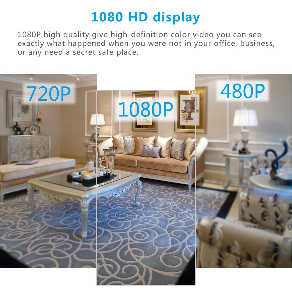 Littleadd Hidden Camera Alarm Clock 1080P Full HD Spy Camera Motion Detection Activated Loop Video Recording Remote Control Security Camera Nanny Cam