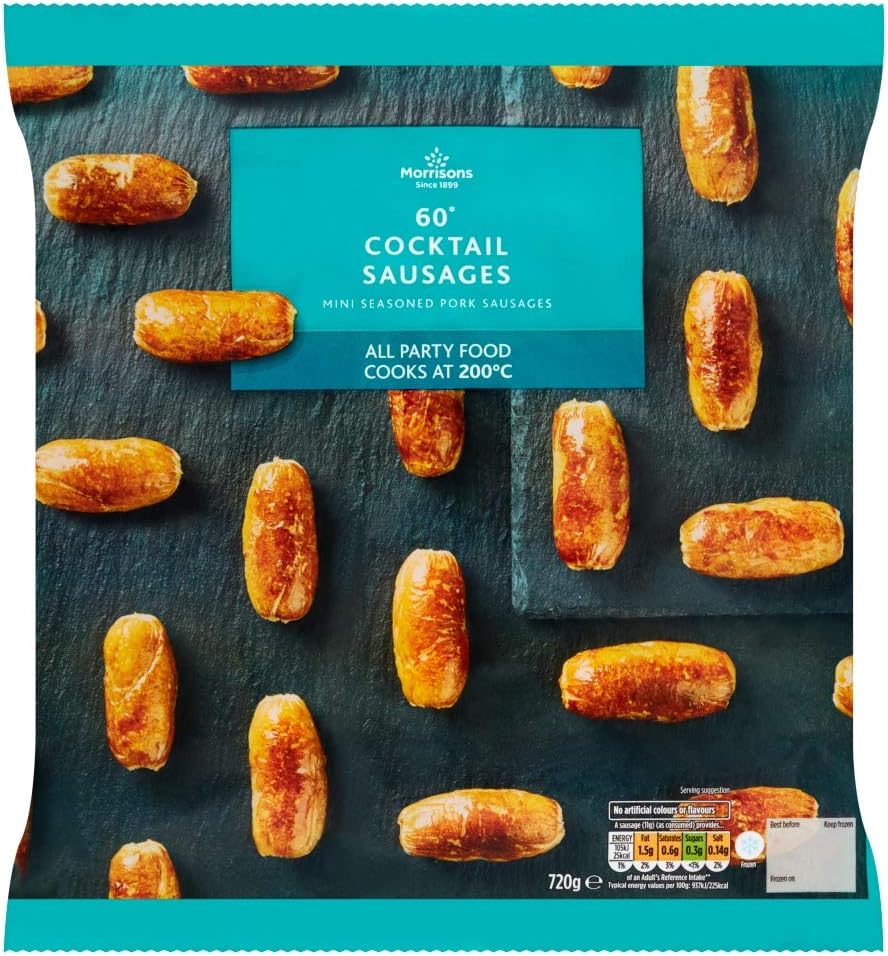Morrisons 60 Cocktail Sausages 720g Frozen Amazon Co Uk Grocery