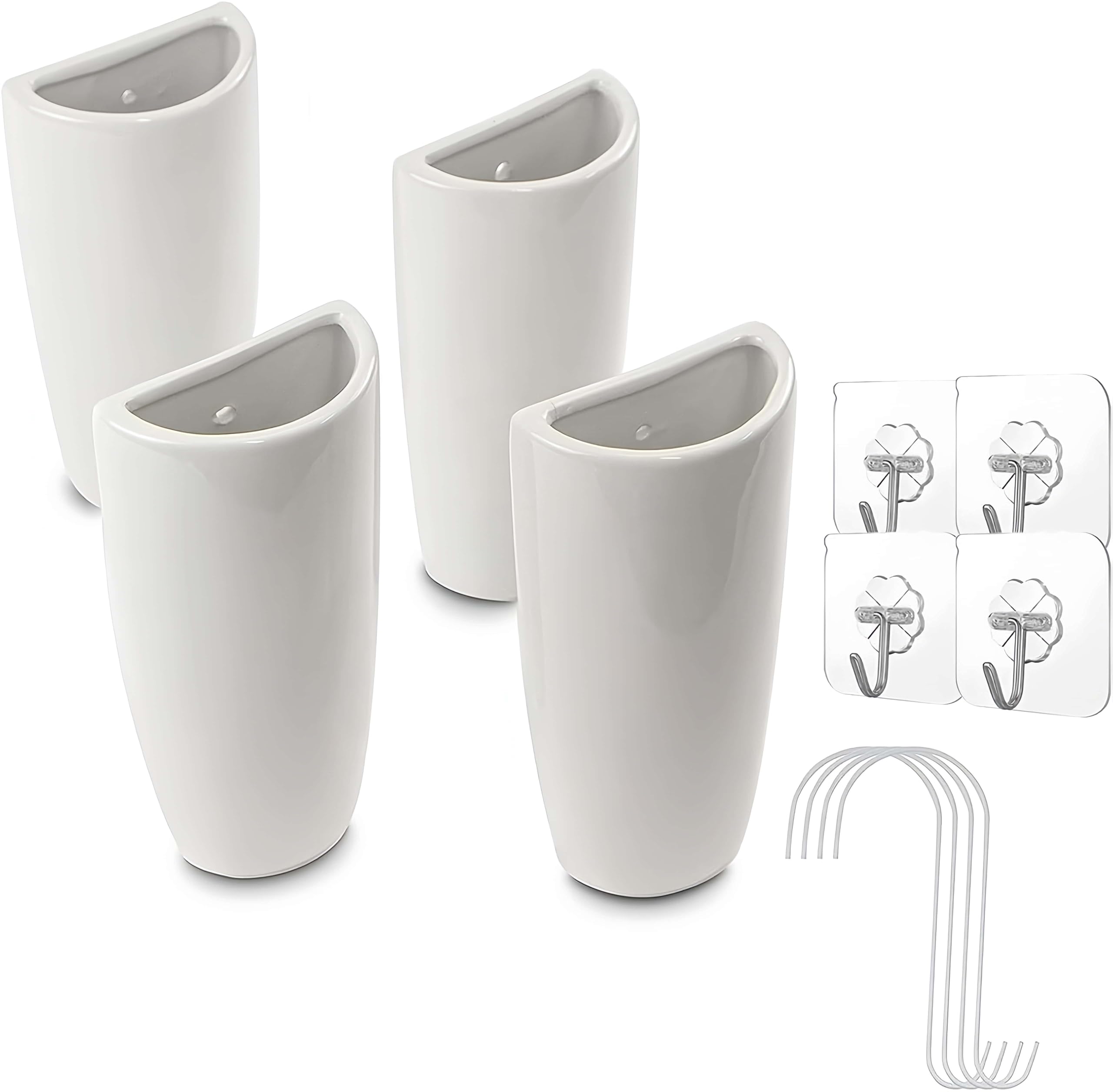 Photo 1 of DEHHOO Pack of 4 Ceramic Radiator Hanging Humidifiers with S-Shaped Hooks White Radiator Water Evaporator for Healthy Room Air Moisture