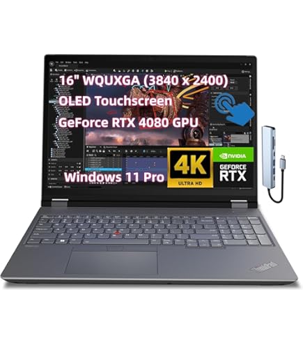 Amazon.com: Lenovo ThinkPad P1 Gen 4 Intel i7-11850H, 16'' WQXGA