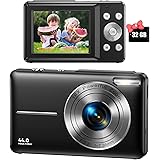 Digital Camera, FHD 1080P Digital Camera for Kids Video Camera with 32GB SD Card 16X Digital Zoom, Compact Point and Shoot Ca