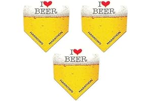 Art Attack Harrows Marathon I Love Heart Beer & Darts 100 Micron Extra Strong Dart Flights (1 Set)