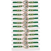 BONITTER San Benito Religious Rosary Bracelet, Virgin Mary and Saint Jude White&Green&Red Design, Handmade Mexican Thread Bracelet, Catholic Prayer Beads with Religious Charm