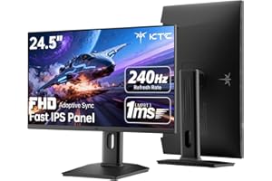 KTC 24.5 Inch 240Hz Gaming Monitor, FHD 1080p Fast IPS Computer Monitor, 1ms with Adaptive-Sync, HDR400, HDMI x2, DPx1, VESA 