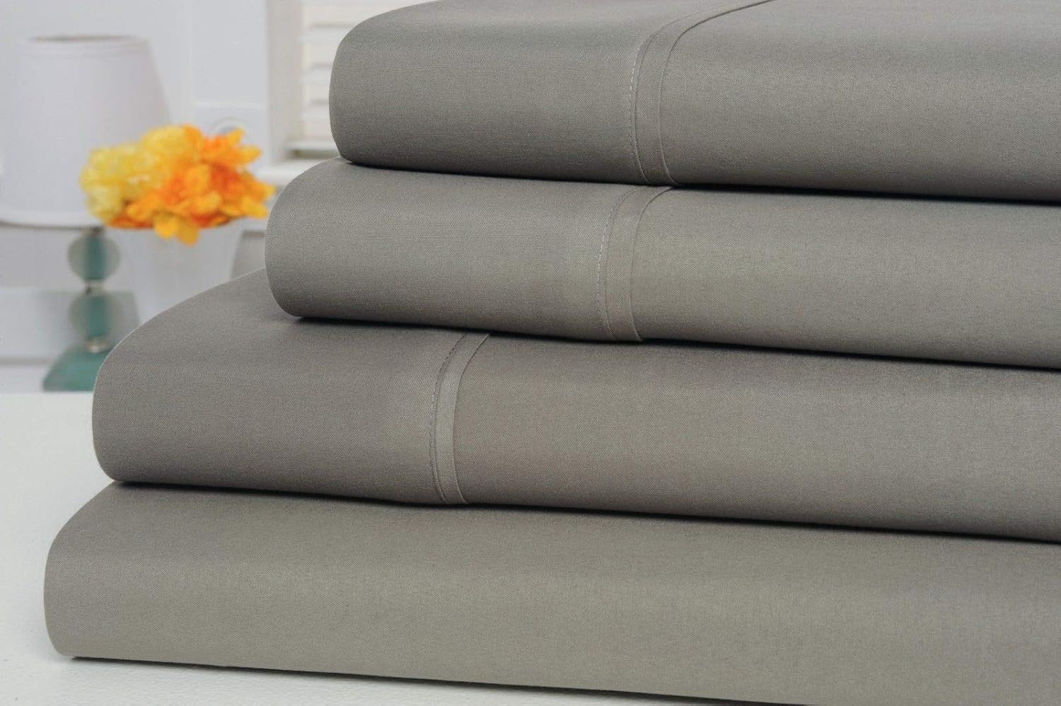 J&V TEXTILES Luxury BambooBlend Sheet Set (4Piece