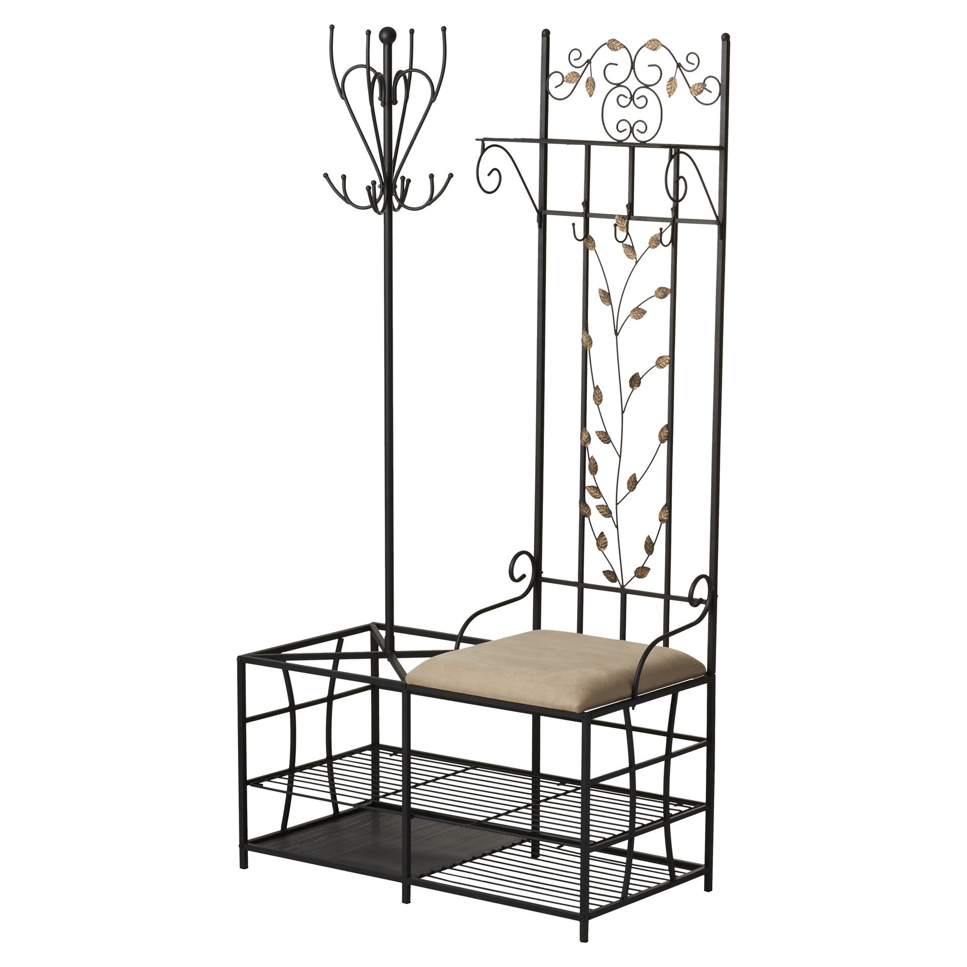 Andover Mills Freestanding Forrest Metal Hall Tree Traditional Style