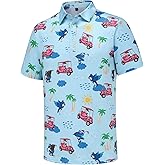 Golf Shirts for Men Short Sleeve Performance Moisture Wicking Dry Fit Funny Golf Polo Shirts for Men