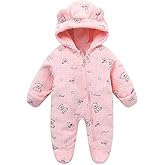 Fairy Baby Newborn Baby Bear Suit Thin Fleece Footie Romper Snowsuit Hooded Jumpsuit Bodysuit Winter Clothes Boy Girl 0-12M