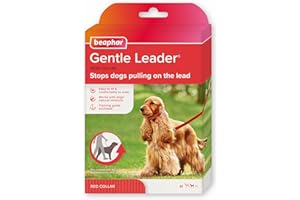 Beaphar | Gentle Leader | Head Collar for Medium Dogs | Stops Pulling On The Lead | Training Aid with Immediate Effect | Endorsed by Behaviourists | Red x 1