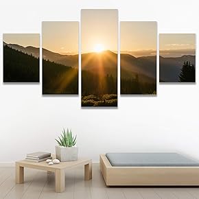 SIGNWIN 5 Panel Canvas Wall Art Setting in...