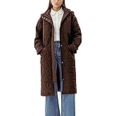 Seetaa Women's Winter Long Puffer Coats Oversized Long Sleeve Parka Full Length Down Coats With Hoodies(Brown-M)