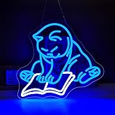 Pkshfja Cat Reading Book Neon Sign Led Light Up Signs for Wall Decor Usb Powered Neon Light Signs Indoor Light for Room Decor Holiday Gift