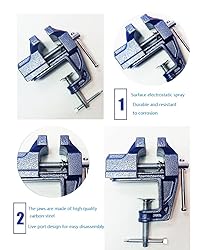 MYTEC Mini Table Clamp, 2.0" blue, Small Bench