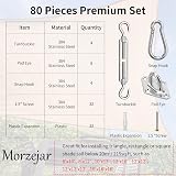 Morzejar 5 Inch Sun Shade Sail Hardware Kit 304 Stainless Steel 80 pcs view 2