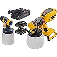 Wagner Spraytech 2454976 FLEXiO 3550 18V Cordless Handheld HVLP Paint Sprayer, Sprays Most Unthinned Latex, Includes Two Nozzles and Two Batteries, Complete Adjustability