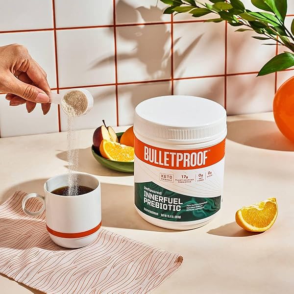 BULLETPROOF INNERFUEL PREBIOTIC FIBER POWDER, UNFLAVORED, 16G FIBER, PLANT-SOURCED, NON-GMO & THIRD-PARTY TESTED, SUPPORTS GUT & DIGESTIVE HEALTH, 0G SUGAR, 13.4 OZ