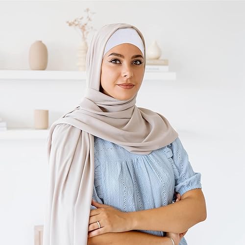 PHOGARY Pcs Women Hijab Undercap Islamic Muslim Under Hijab Cap Inner  Under Scarf Hat Hijab Cap with Tie B