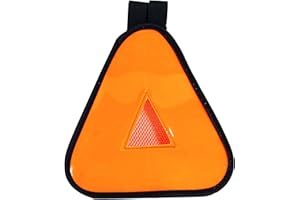 Vincita Reflective Yield Symbol with Velcro Strap - High Visibility for Safety at Night - Safety Reflector for Bike Rack, Bac