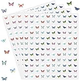 WANGHENG 2400 Pcs Small Stickers for Kids,Mini Butterflies Stickers 10 Cute Designs Adhesive Sticker for Classroom Teacher Reward Spring Home Room Butterfly Theme Party Favor,0.5in（Butterfly）