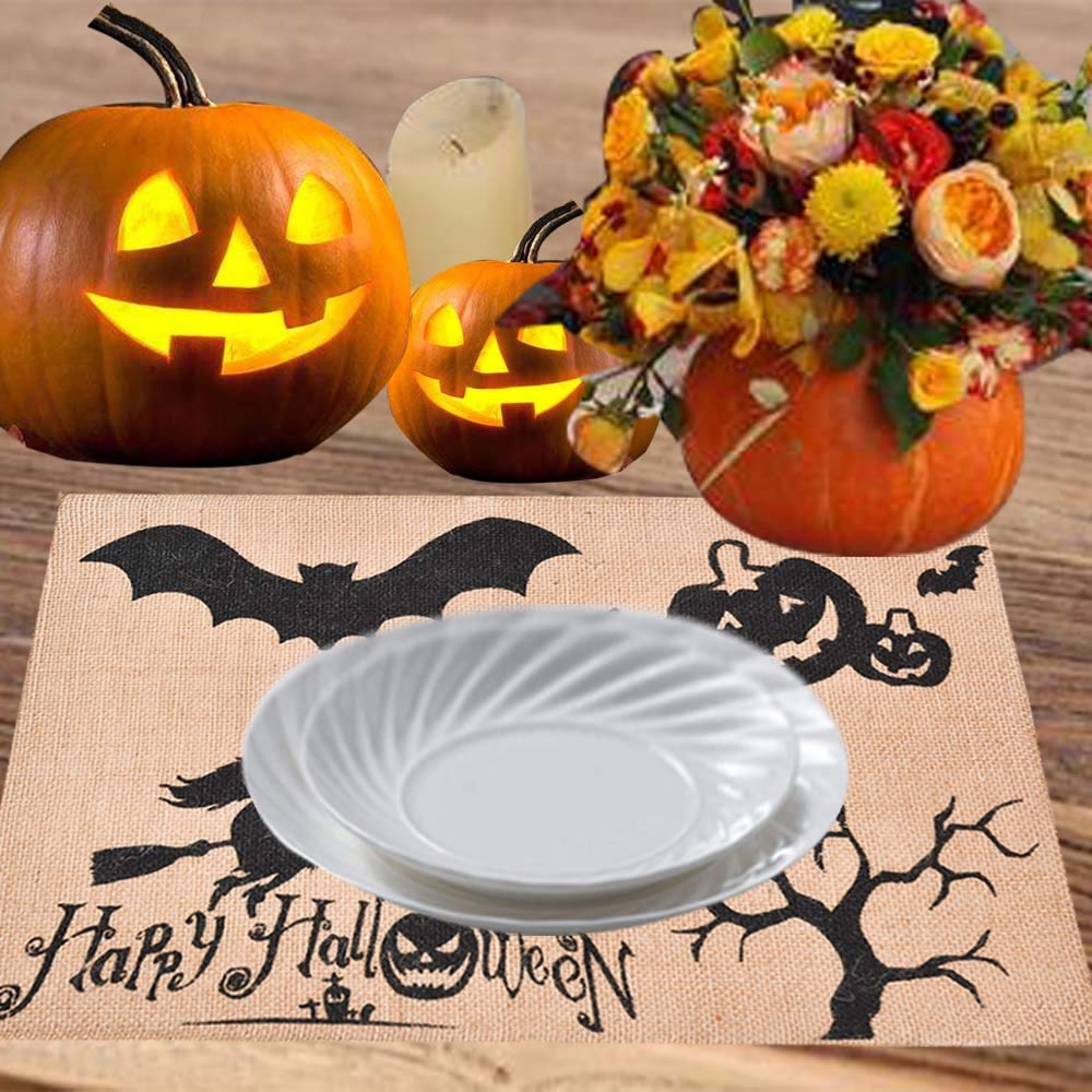 Awtlife Parties Dinner Tablemats Resistant Heat Halloween For Perfect House Haunted Placemat Burlap Jute 4pcs Place Mats Promotions Www Robles Edu Gt
