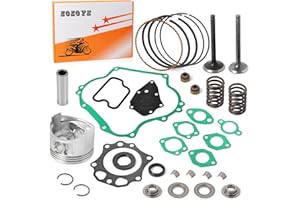 ZOZOYE Top End Rebuild Kit STD Piston and Ring Intake Exhaust Valve & Spring Gasket Seal For Club Car DS Precedent Golf Cart FE290 Engine 1992-up