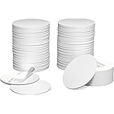 50 Pieces NFC Tags NTAG215 NFC 215 Tags Blank NFC Coins White NFC Stickers Cards with Adhesive Back, Compatible with TagMo an