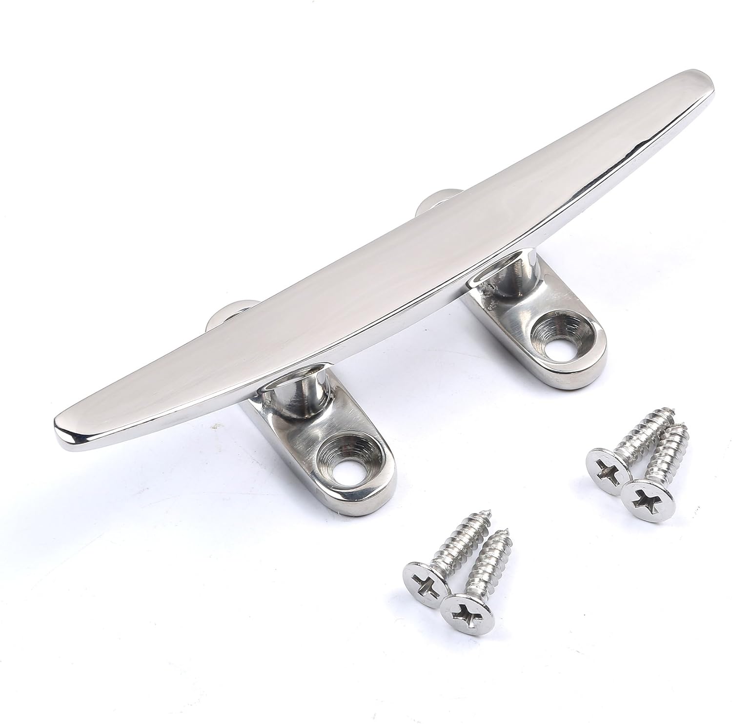 Mxeol 5 Inch Boat Cleat Dock Open Base w/Screws Marine Stainless Steel Pair : Sports & Outdoors