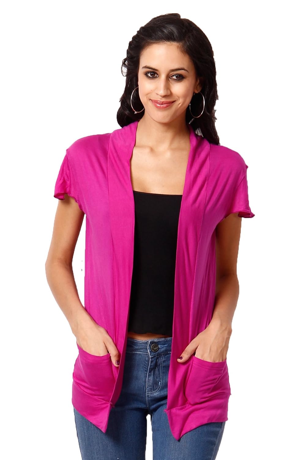 Buy Teemoods Women's Viscose Shrug with Short Sleeves, Trendy and