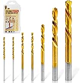 7PCs M35 Cobalt Left Hand Drill Bits Set 5/64",7/64",5/32",1/4",19/64" | Reverse Twist Drill Bits for Removing Broken Stubs, Bolts and Screws