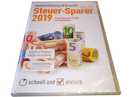 Steuersoftware 2018 & 2019 Steuer-Sparer CD Steuererklärung Elster Steuerprogramm