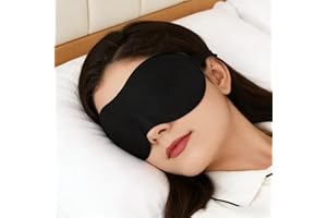 Ultra-Comfortable Fitted Sleep Mask for Men Women - Blackout Eye Mask for Sleeping, 3D Contoured Blindfold with Adjustable St