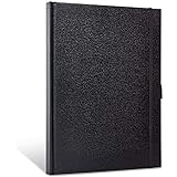 KINGART 625 Black Hardcover 8.5" x 11" Sketchbook Journal, Perfect Bound, Acid-Free, Finely Textured for Wet & Dry Media, 160