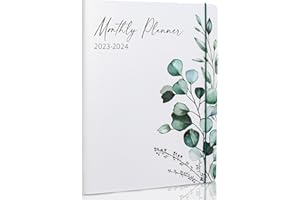 ZICOTO Simplified 2023-2024 Monthly Planner and Calendar Book - Beautiful Modern Greenery To Do List Notebook For Women or Men - Easily Organizes Your Tasks to Boost Productivity - Runs Until December 2024
