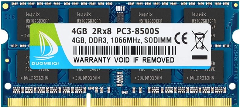 Duomeiqi 4gb 2rx8 Pc3 8500 Pc3 8500s Ddr3 1066mhz So Dimm Cl7 4 Pin 1 5v Non Ecc Unbuffered Notebook Memory Laptop Ram Modules Compatibel With Intel Amd Computer Notebook At Amazon Com