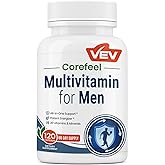 VEV Multivitamin for Men – Mens Multivitamins and Minerals with Vitamin A, C, D, B Complex, Magnesium, Zinc, Selenium & More – Daily Health & Nutrition Support – 120 Capsules, 60-Day Supply