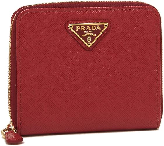 Amazon プラダ 二つ折り財布 サフィアーノ ミニ財布 レディース Prada 1ml036 Qhh 2 Fuoco F068z レッド 並行輸入品 Prada プラダ シューズ バッグ