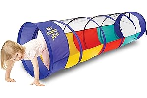 Kiddey Play Tunnel for Kids | Crawl Tunnels with See Through Sides | Outdoor & Indoor Multicolored Tent for Dogs, Toddlers, and Babies | Pop Up Baby Crawling Backyard Tunnel | Balls NOT Included