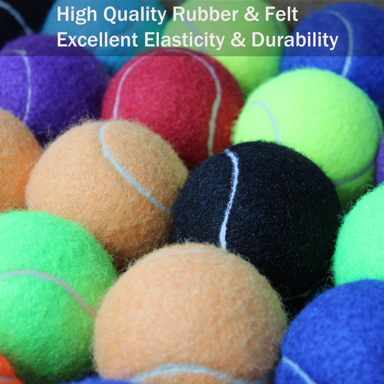 Swingers Tennis Balls，80 Pack Training Tennis Balls, Practice Balls for Pet Dog, High Elasticity Exercise Tennis Balls for Beginner, with Mesh Carry Bag Easy to Transport