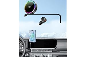 MioBanbo Qi2.2 25W Magnetic Car Mount Charger for 2024 2025 2026 Jeep Wrangler/Wrangler 4xe/Gladiator JT Accessories, for Fas